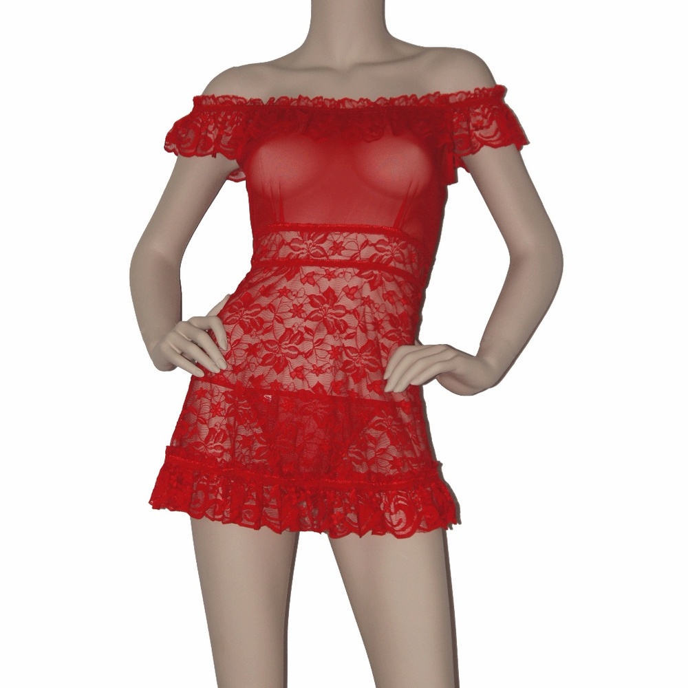 Flores babydoll and thong by Obsessive